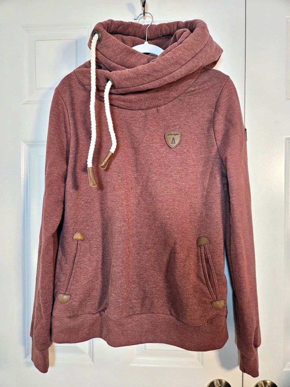 Wanakome Original Crossover Hoodie In Muted Rust